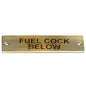 AG SP Fuel Cock Below Label Brass 75 x 19mm