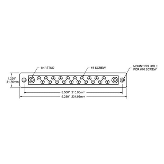 Blue Sea Common Busbar 20 Gang (150A)