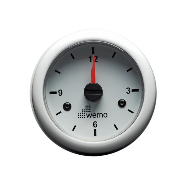 Wema Analogue Clock Gauge White 110362