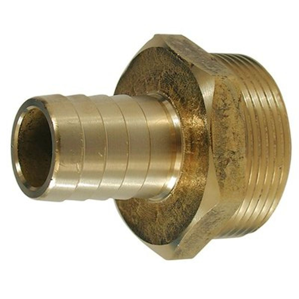 DZR CONNECTOR 3/4inBSPT- 3/4in HOSE CARDED  1-76020P