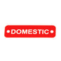 AG Domestic Label (S) Red with White Engraving 75mm x 22mm
