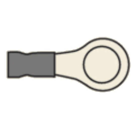 AMC Heat Shrink Terminal Loop 8.4mm Yellow (50)