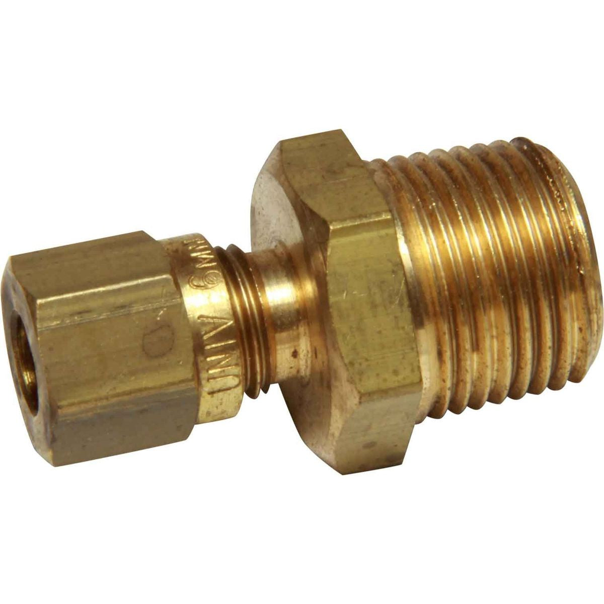 Male Taper Stud Coupling 6mm Tube x 3/8in BSPT  1-25240
