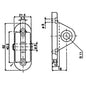 Uflex SP10 Black Gas Spring Bracket Zinc Plated Steel Stud