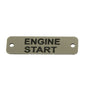 AG Engine Start Label (S) Silver with Black Engraving 75mm x 22mm
