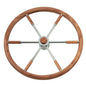 Savoretti Steering Wheel with Wood Rim (500mm / Stainless Steel)