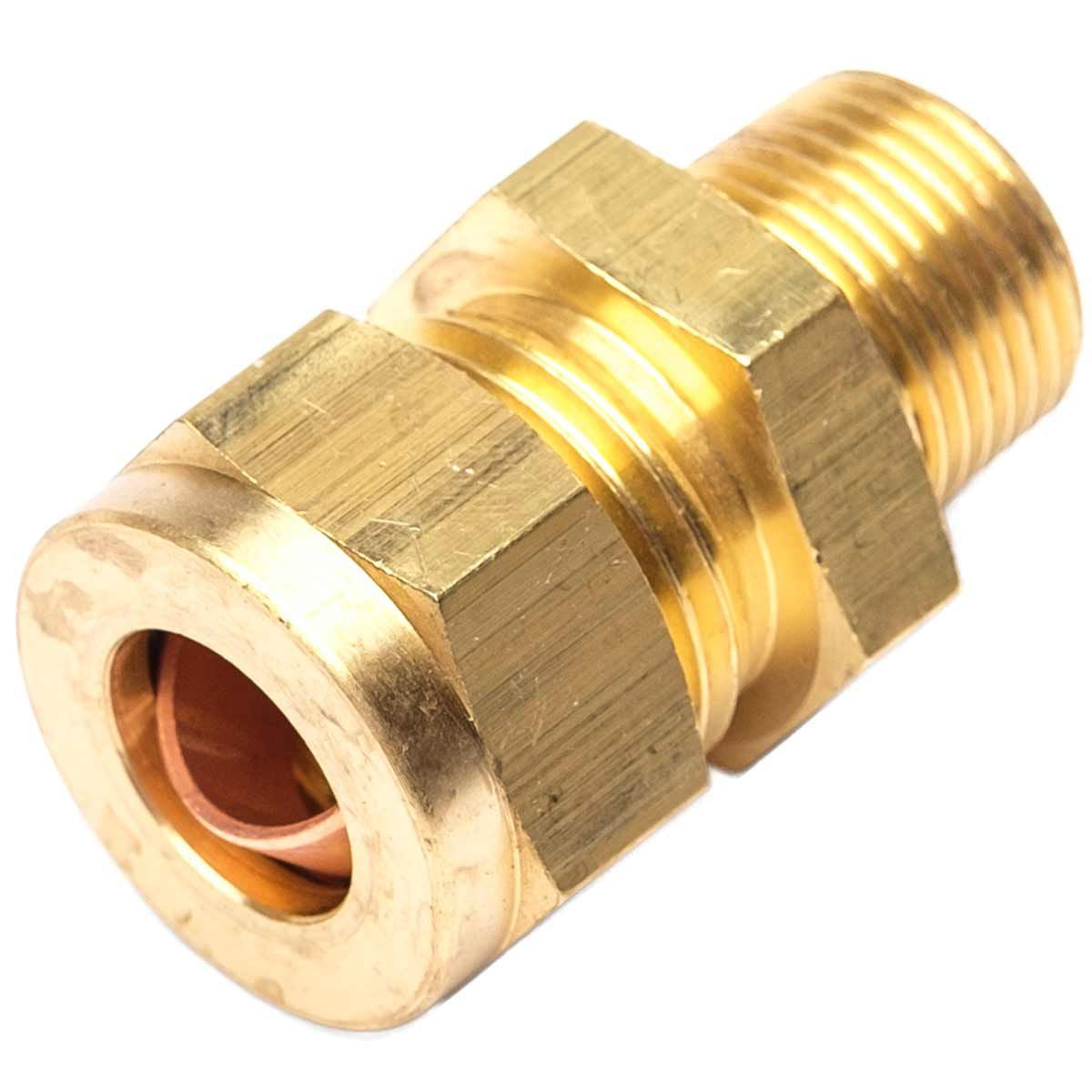 Male Taper Stud Coupling 1/2in Tube x 3/8in BSPT  1-14160
