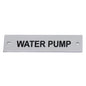 AG Screen Printed Water Pump Label Chrome 75 x 19mm