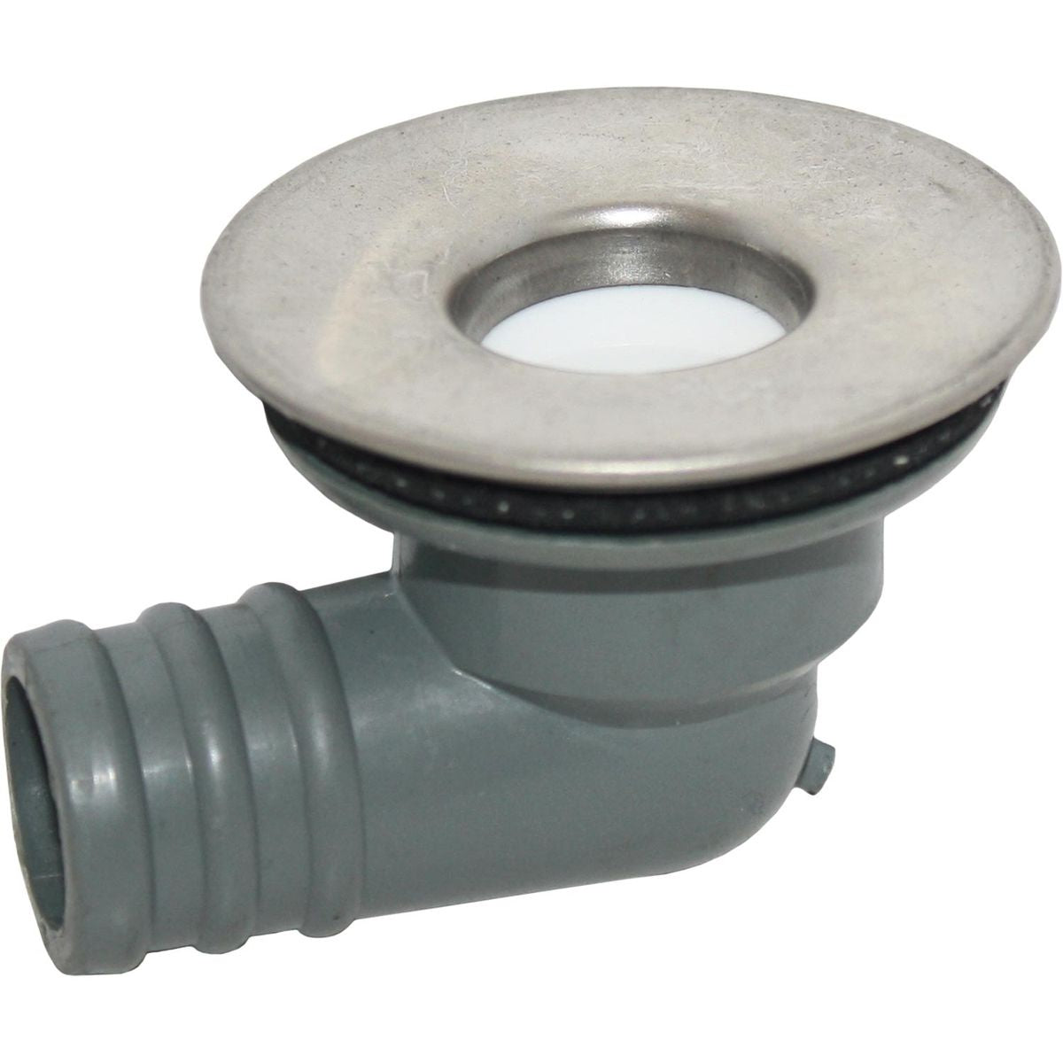 S/S TOP SINK WASTE RIGHT ANGLE 3/4in HOSE  9-68003