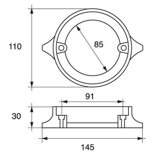 AG Zinc Collar Anode Reduced Depth Volvo DP