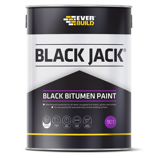 Sika Everbuild Black Jack 901 Black Bitumen Paint 5 Litre