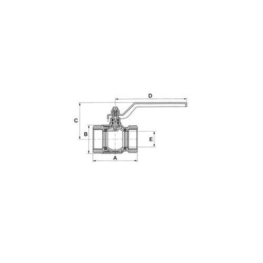 AG Lever Ball Valve PN50 1/4" BSP Male to Female 1-75090