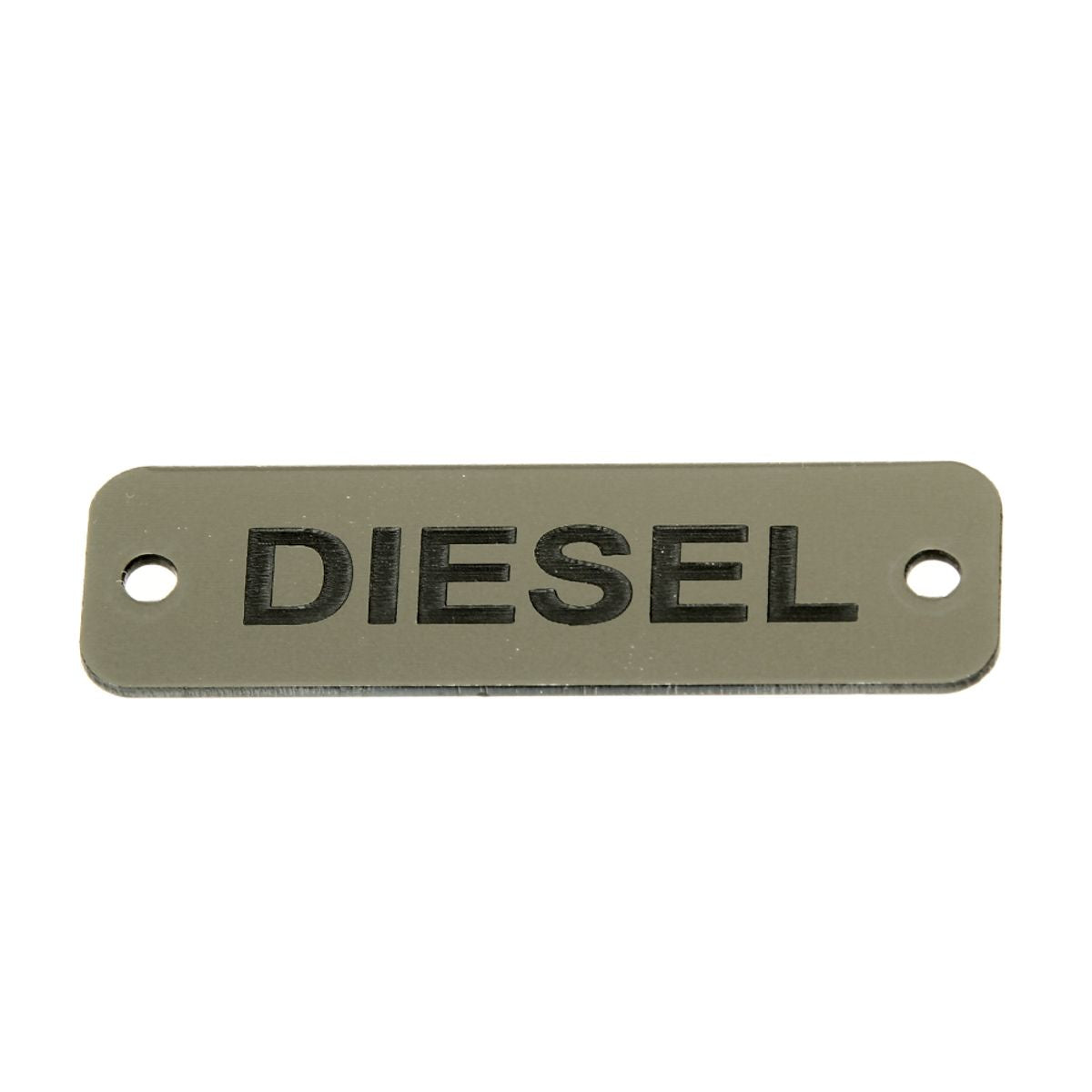 AG Diesel Label (S) Silver with Black Engraving 75mm x 22mm