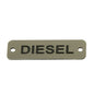 AG Diesel Label (S) Silver with Black Engraving 75mm x 22mm