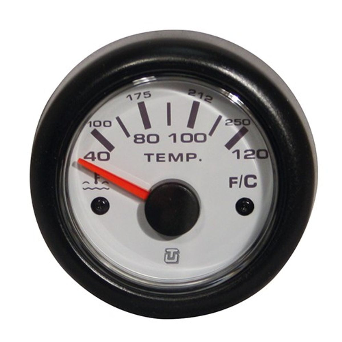 Uflex Water Temperature Gauge 40-120Â°C White