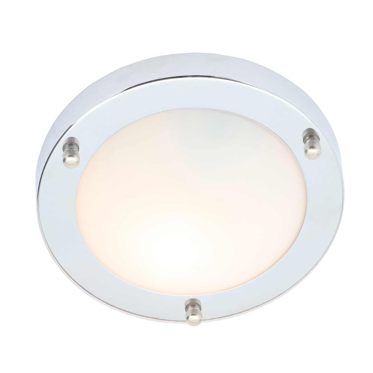 Delphi LED Flush Ceiling Light 180mm Chrome (600lm / 12W)