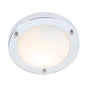 Delphi LED Flush Ceiling Light 180mm Chrome (600lm / 12W)