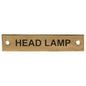 AG "Head Lamp" Label Brass 57 x 12mm