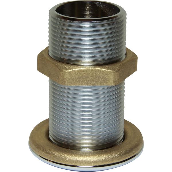 Maestrini Chrome Skin Fitting (Domed, 1-1/4" BSP, 83mm Long) 403446