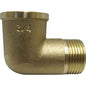 Maestrini Brass Compact 90° Elbow (3/4" BSPT Male / BSP Female) 407044
