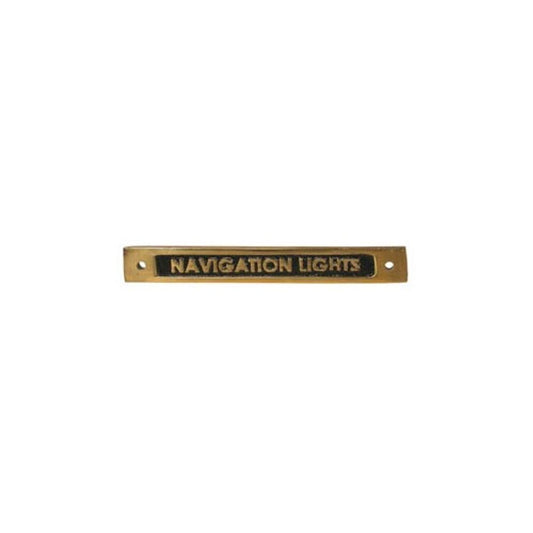AG Navigation Lights - Oblong Name Plate Brass