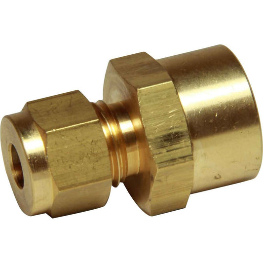 AG Brass Female Stud Coupling 1/4" - 3/8" BSPF  1-17041