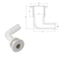 PLASTIC SKIN FITTING 90 DEG 3/4in HOSE  3-87062