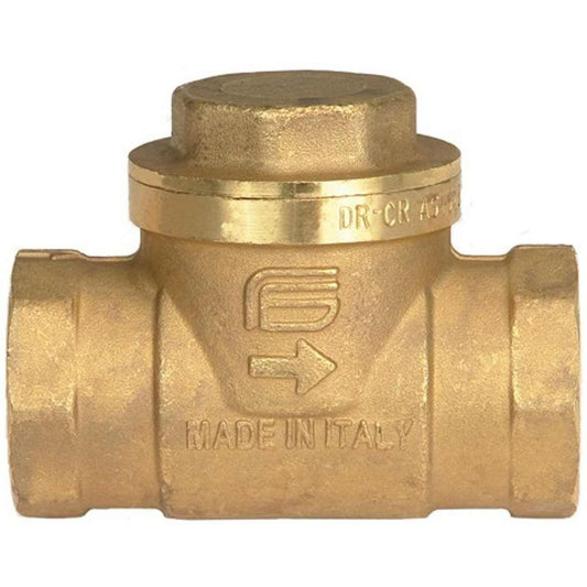 SWING CHECK VALVE DZR BRASS 1 1/2in BSP F/F  1-17355