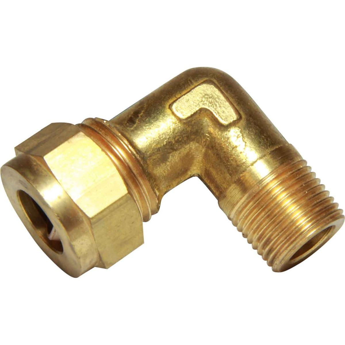 Male Stud Elbow Coupling 1/2in Tube x 3/8in BSPT  1-18590