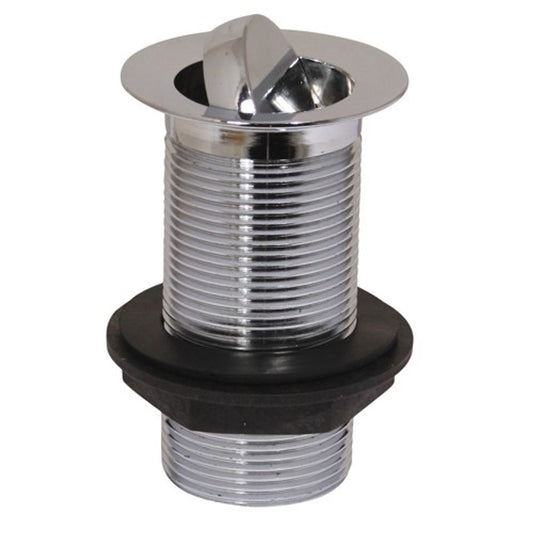 BASIN WASTE 1 1/4in CHROME STRAIGHT CAPTIVE PLUG  9-68065