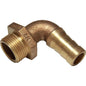R/A CONNECTOR BRONZE 3/4inBSP- 3/4in HOSE  1-72132