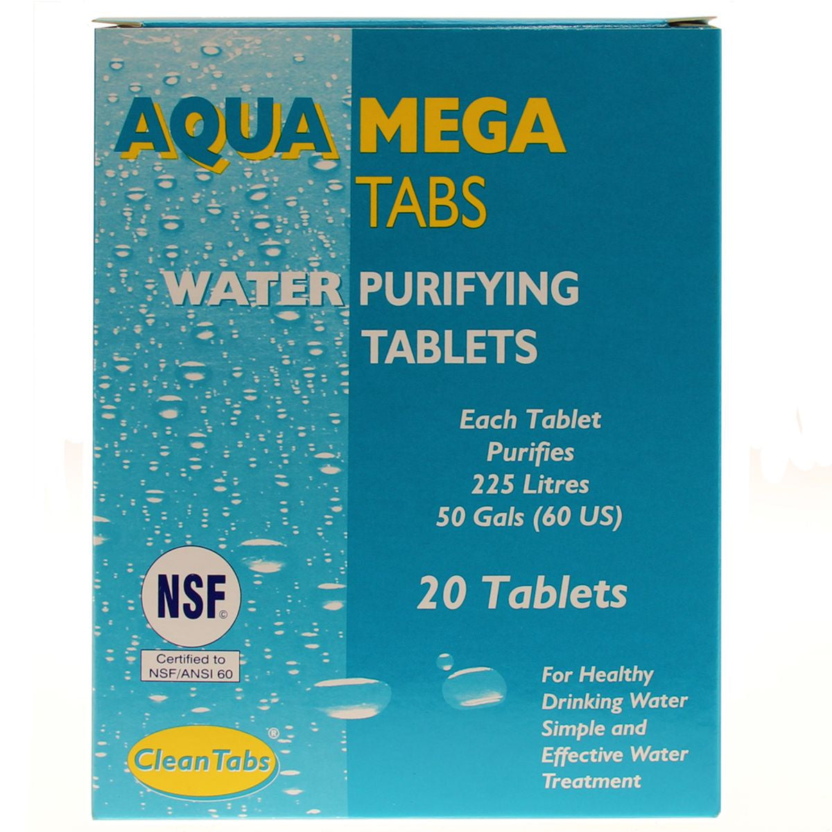 Clean Tabs Aqua Mega Tabs (20 Tablets)  WF-003