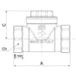 SWING CHECK VALVE DZR BRASS 1/2in BSP F/F  1-17351
