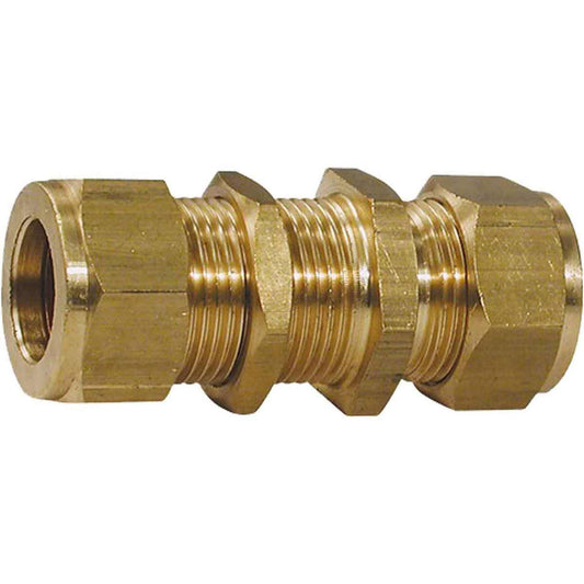 Bulkhead Coupling 1/4in Tube x 1/4in Tube (Max 5/8in B/head)  1-17525