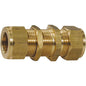 Bulkhead Coupling 1/4in Tube x 1/4in Tube (Max 5/8in B/head)  1-17525