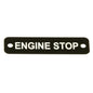 AG Engine Stop Label (S) Black with White Engraving 75mm x 22mm