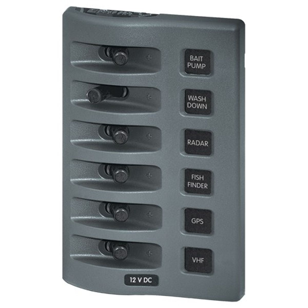 Blue Sea WeatherDeck 6-Position Waterproof Switch Panel (No Fuse/CB)