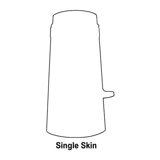 AG Chimney Galvanised Single Skin Brass 12" x 6"