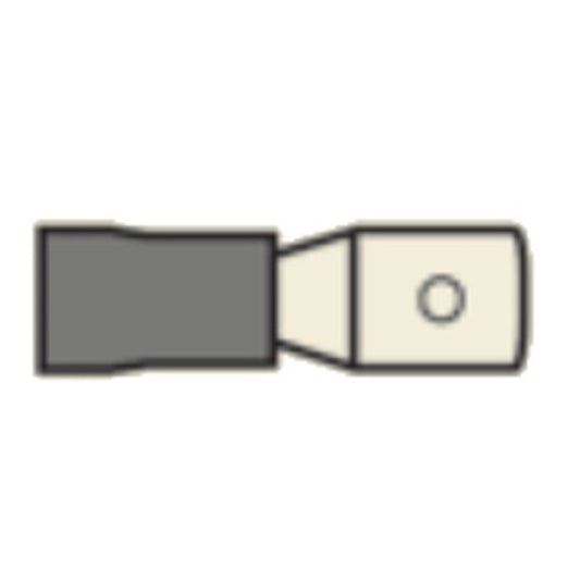 AMC Heat Shrink Terminal Male Spade 6.3mm Red (50)