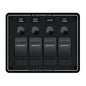 Blue Sea 4-Pos IP66 Waterproof Horizontal C/B Panel Black