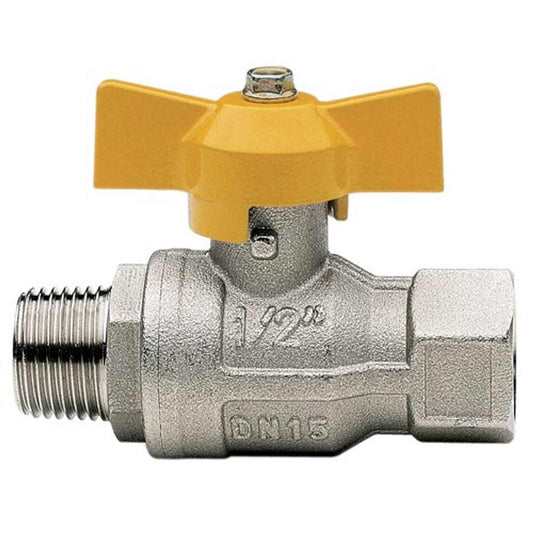 GAS MF BALL VALVE- TEE- 1/2inBSP MALE TAPER  1-70941
