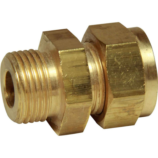 AG Brass Male Stud Coupling 3/8" x 3/8" BSP  1-13160