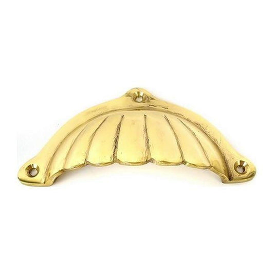 AG Draw Pull Sunrise Cast Polished Brass