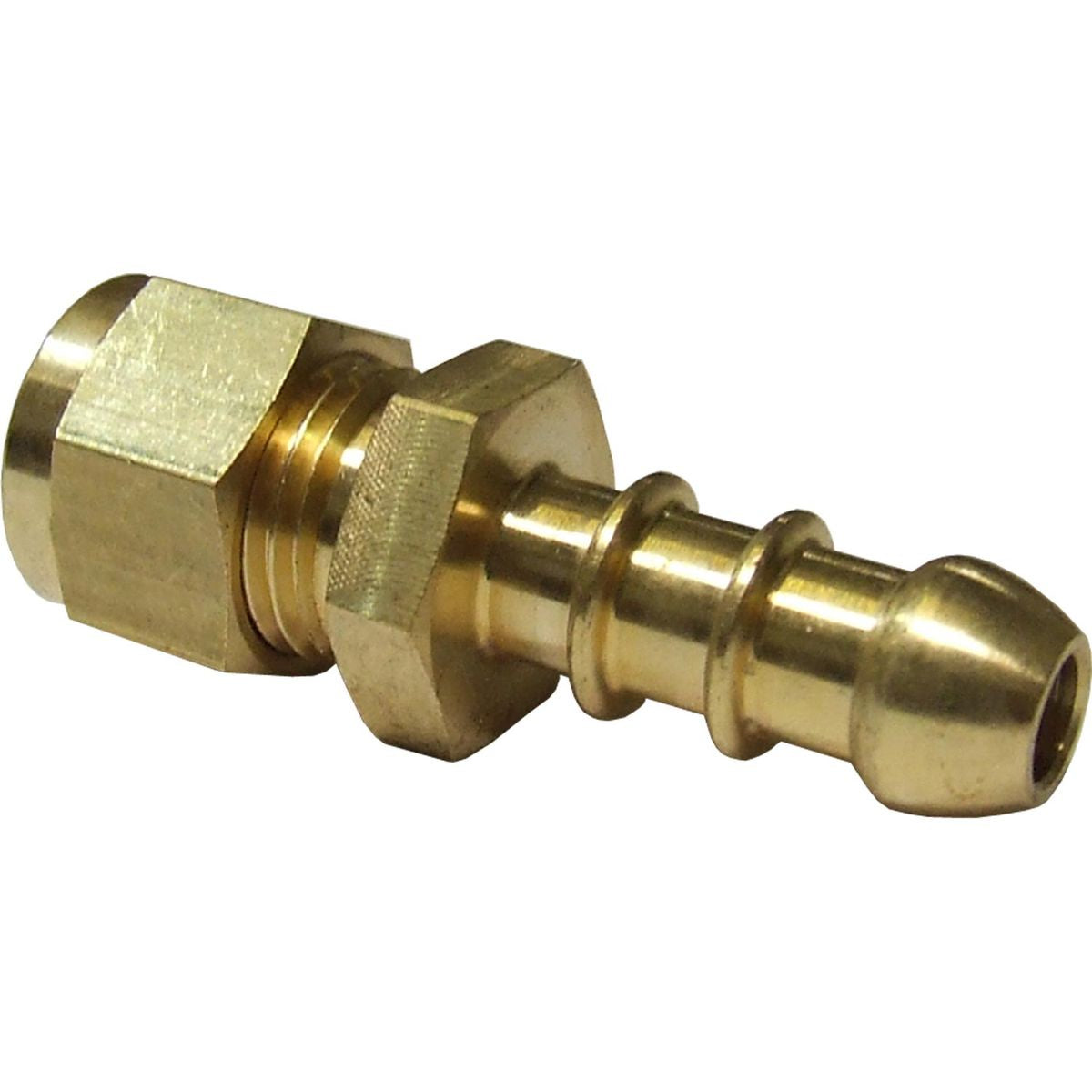 BRASS COUPLING 1/4inTUBE OD -3/8inHOSE CARDED  1-16276P