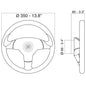 Ultraflex Antigua Steering Wheel (350mm / Black)