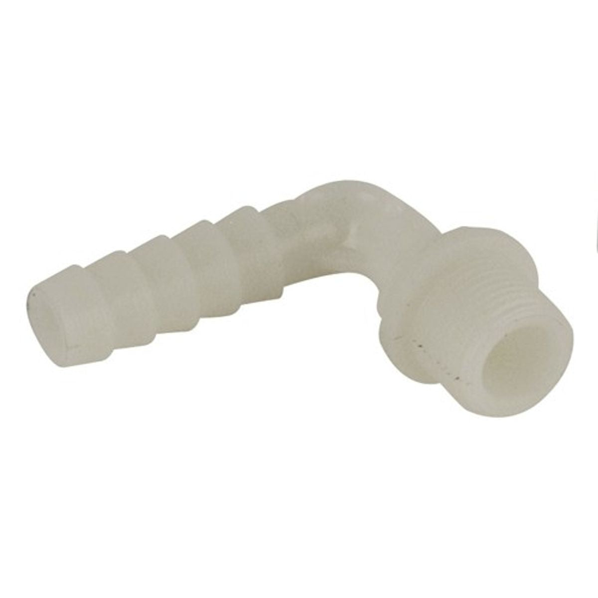 PLASTIC 3/8inBSPM 90 DEG CONN 12mm HOSE  2-20204
