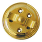 AG Button On Plate 2" Diameter Polished Brass