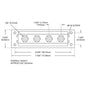 Blue Sea Powerbar 600 Amp Bus 3/8" Studs x4