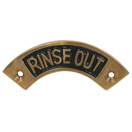 AG Rinse Out Fitting Name Plate Brass