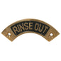 AG Rinse Out Fitting Name Plate Brass